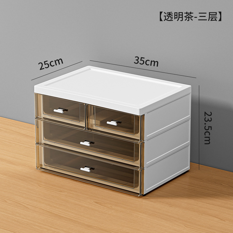 Caja de almacenamiento de escritorio tipo cajón escritorio estudiantil multicapa superposición archivos gabinete de clasificación de cosméticos almacenamiento estante