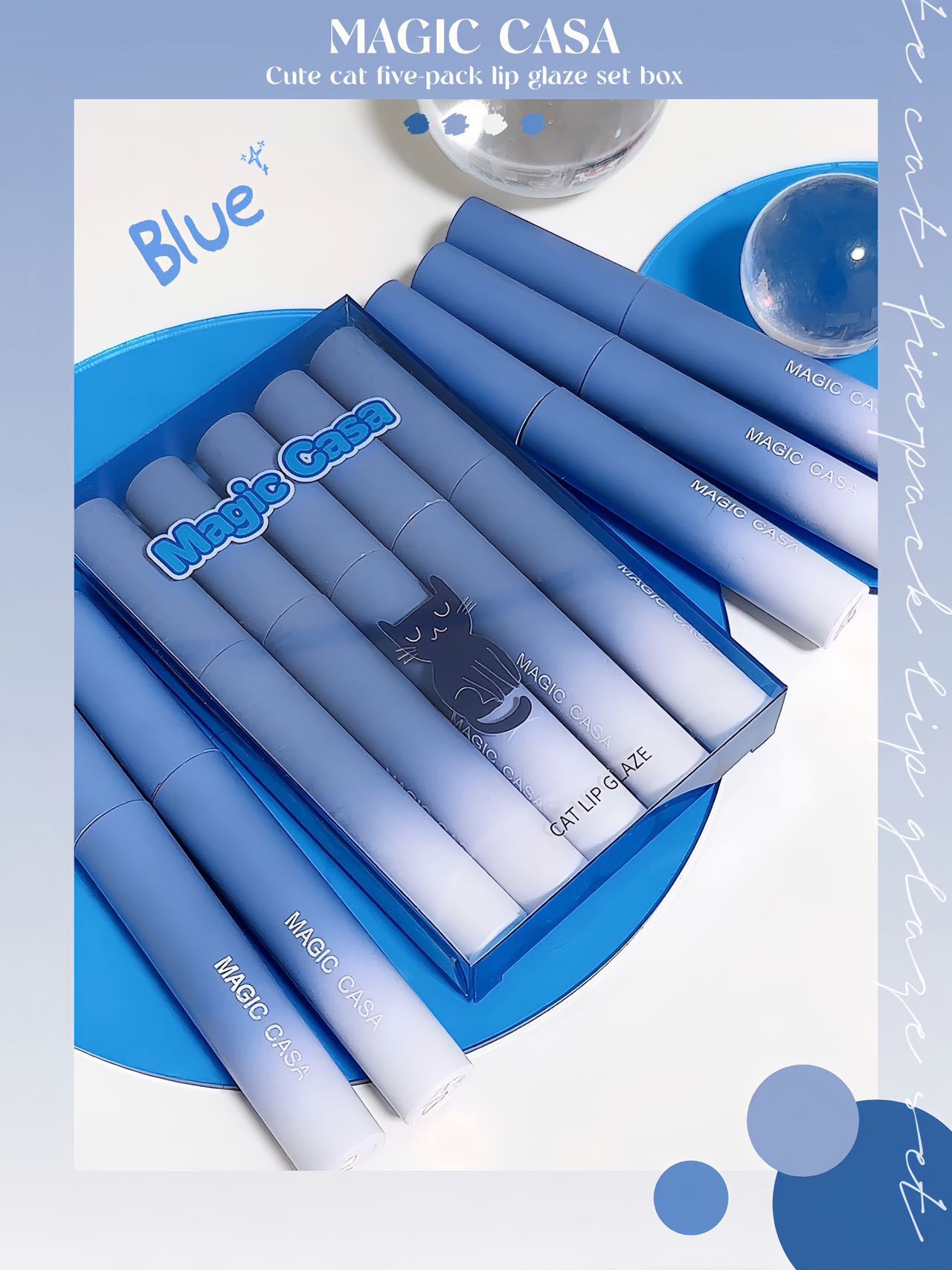 MAGIC CASA Five-Lipstick Set, Lip gloss and matte Lip Gloss details Picture