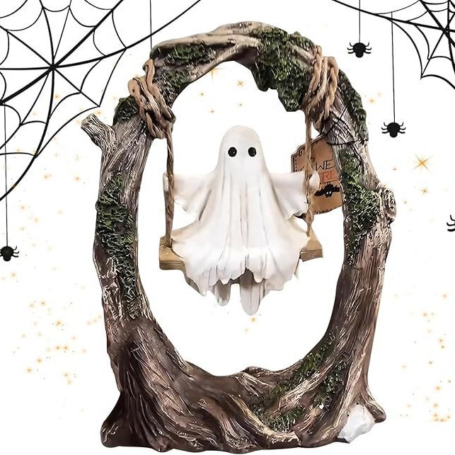 跨境新品Halloween Swing Ghost Decoration万圣节幽灵秋千装饰品|undefined