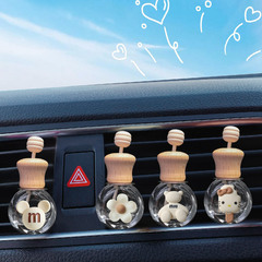 Cartoon car perfume bottle empty bottle car air outlet aromatherapy clip essential oil ins milk tea decoration ornaments supplies