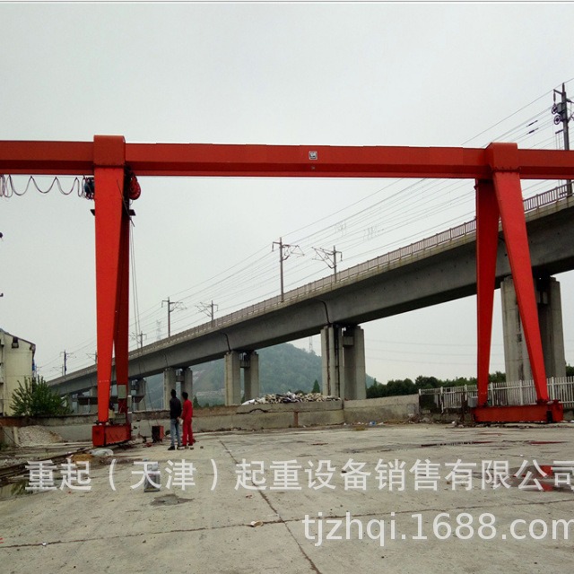 天津龙门吊 5T10T包厢电动葫芦门式起重机 电动葫芦轨道搬迁安装