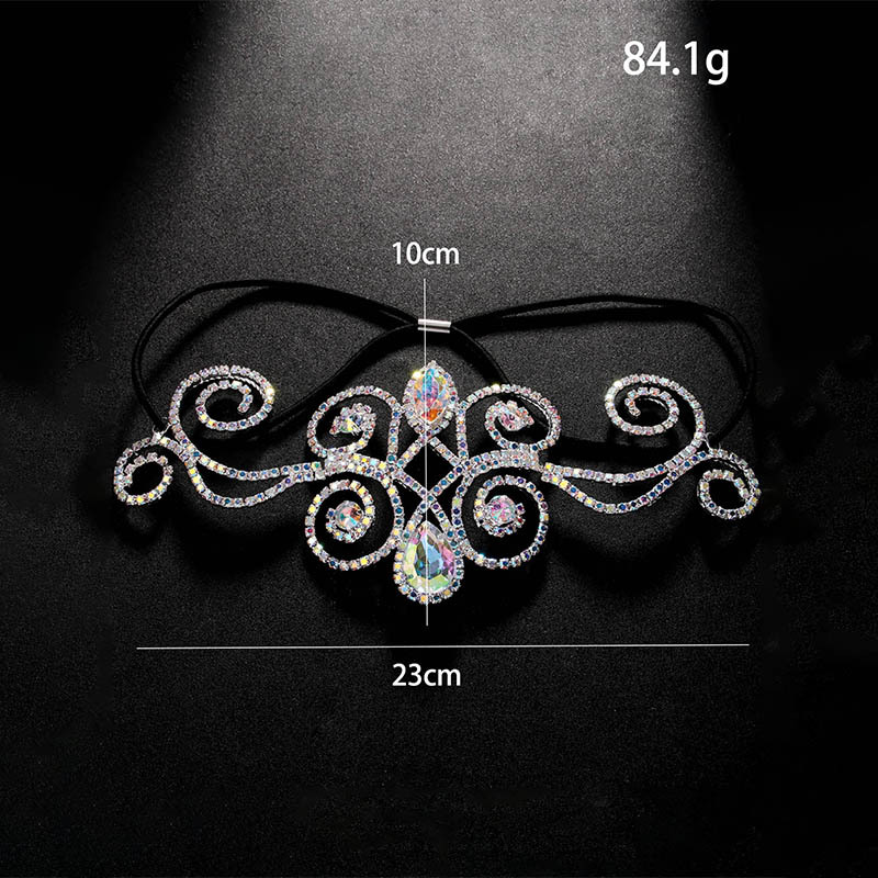 Bohemia color gota de agua correa de cabello alta sensación de diamante buje de cabello accesorios de rendimiento para mujeres Headwear