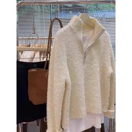 原厂里的R*W！！！懂时装的来~巨好看感气质半拉链针织衫上衣