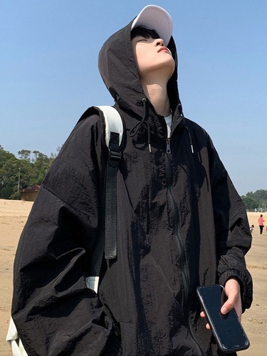 Outdoor Windproof & Sun-Protective Jacket for Men and Women | Summer Thin, Loose-Fit Hooded Jacket | High-Street Casual All-Match Top