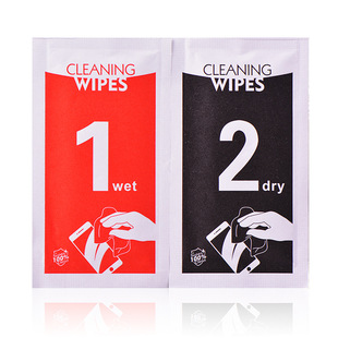 Factory Wholesale Big Size Dry and Wet Alcohol Bag Mobile Phone Screen Cleaning Wipes Luxury Toolkit Partner