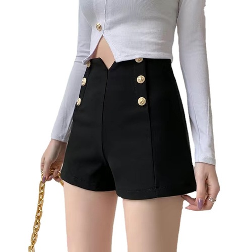 Plus Size New Casual Suit Shorts Women Spring Outwear Wide Leg High Waist Elastic Popular Slimming Versatile Trendy 