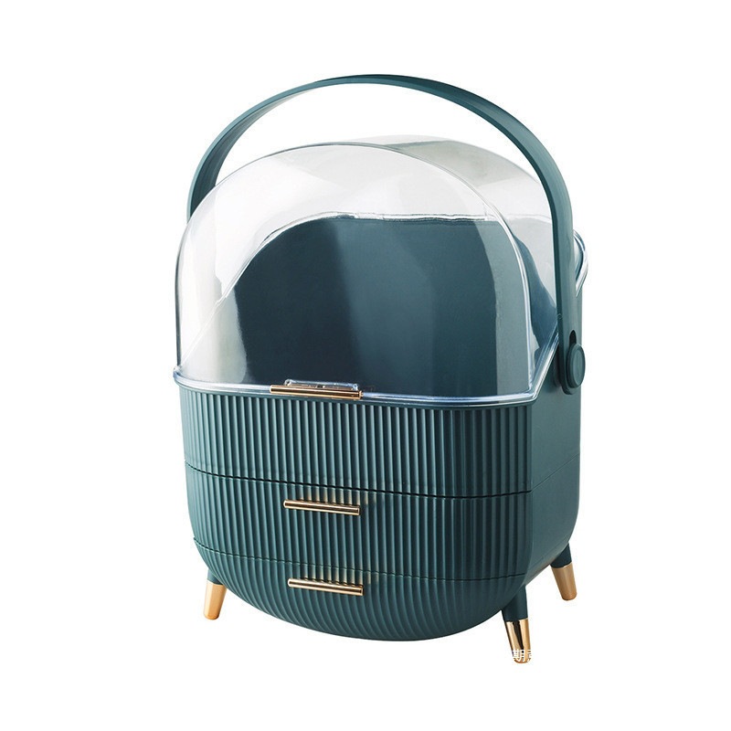 Productos para el cuidado de la piel Estante doméstico portátil de gran capacidad Acabado Máscara Caja de almacenamiento de cosméticos Lápiz labial de escritorio Coche