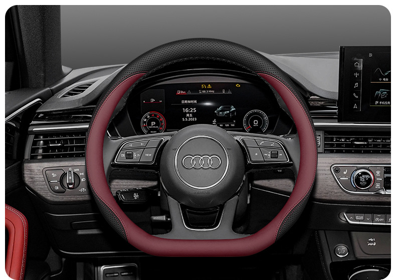 Audi A4L steering wheel cover new Q5L A6L A7L Q3 Q2L A3 A5 A8 Q7 special leather handle cover