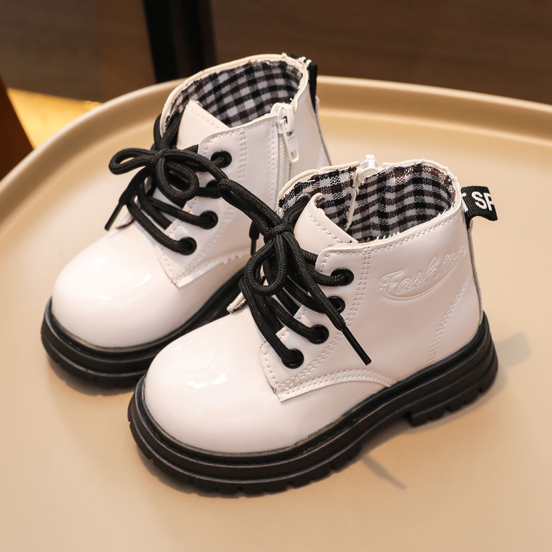 Children's Martin 2024 new girls' autumn and winter short British style boys' single boots_voghion.com