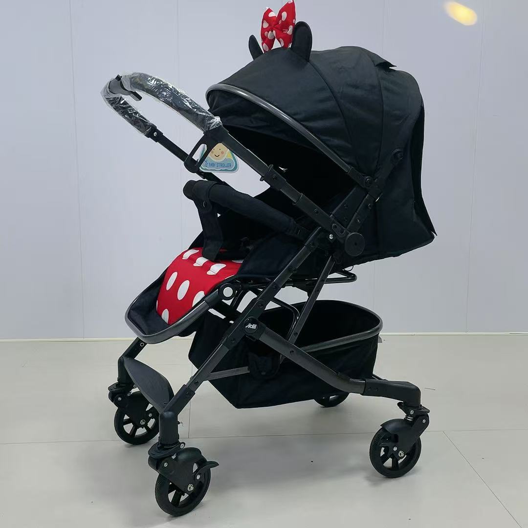 El cochecito de bebé hibaby puede sentarse y acostarse, plegable bidireccional, ligero, cochecito de paisaje alto para niños de 0 a 3 años