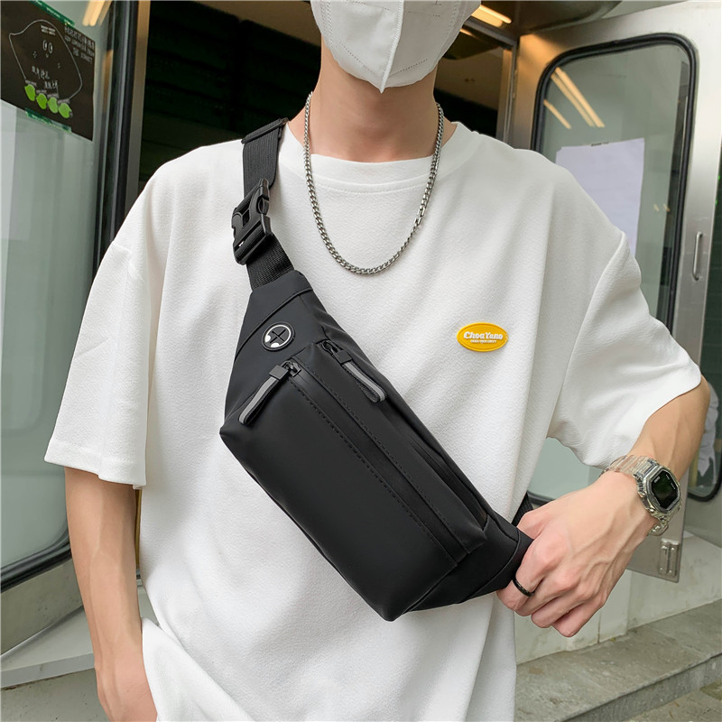 Foreign Trade Waist Bag for Men, Casual Crossbody Bag, Outdoor Sports Single-Shoulder Bag, Customizable Logo, Lightweight, Waterproof, Anti-Theft