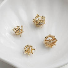 14K����ɫ�ʯ�ʹڵ������ �������ˮ���朒�� diy�Ʒ���
