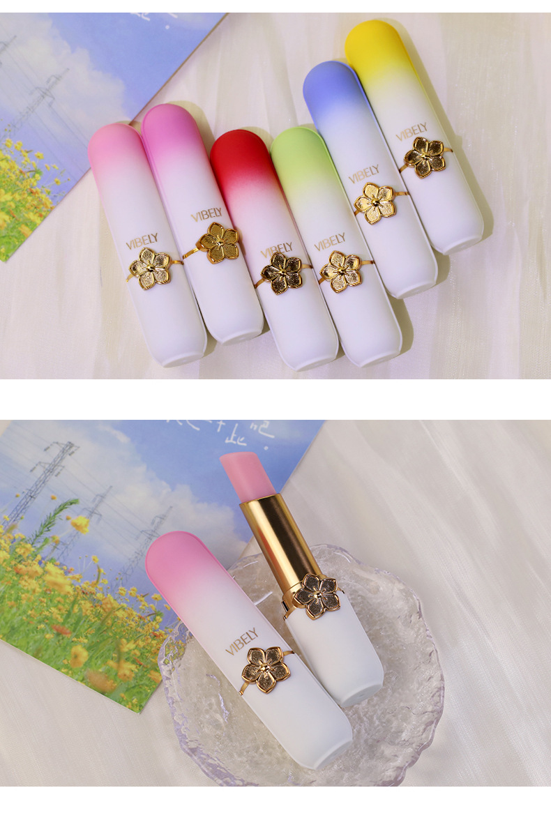 VIBELY Personalized Moisturizing Color-changing Lip Balm Anti-dryness and Cracking Fruit-Flavored Healthy Lip Balm Cross-border Makeup undefined