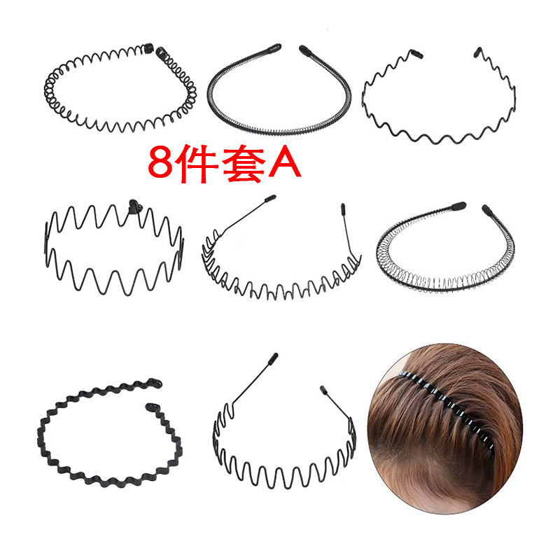 Cross-border exclusiva al por mayor de moda diadema invisible deportes estilo coreano gran espalda diadema onda horquilla cabeza accesorios traje