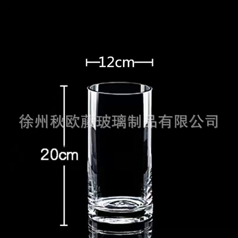 大号透明直筒玻璃花瓶批发客厅落地富贵竹鲜花水培花器摆件ins风|undefined