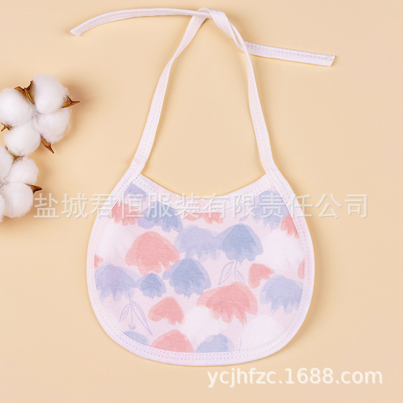 Bebé con cordones a prueba de agua babero recién nacido suministros bebé con cordones bebé babero de algodón