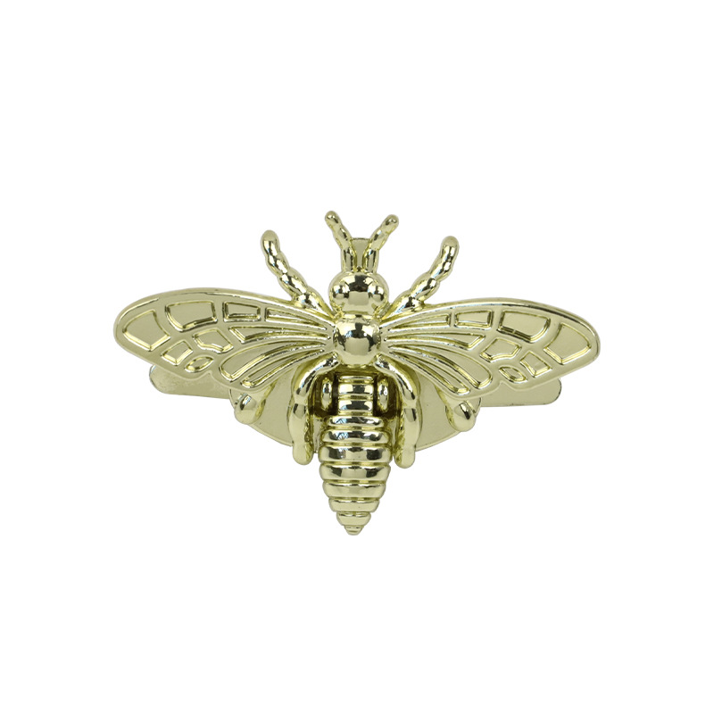 En stock metal abeja bloqueo bolso accesorios giro bloqueo fundición aleación de zinc abeja hardware bloqueo