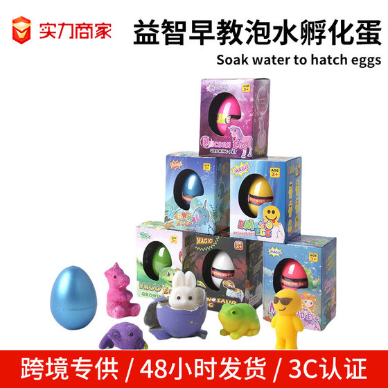 Cross-border new bubble water hatching toy unicorn dolphin dinosaur hatching egg primary school children's educational toy egg
