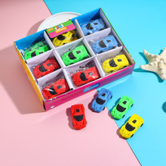 メーカーの卸売りは小さい車の形の消しゴムを取り外して小学生の賞品の贈り物を拭きます。