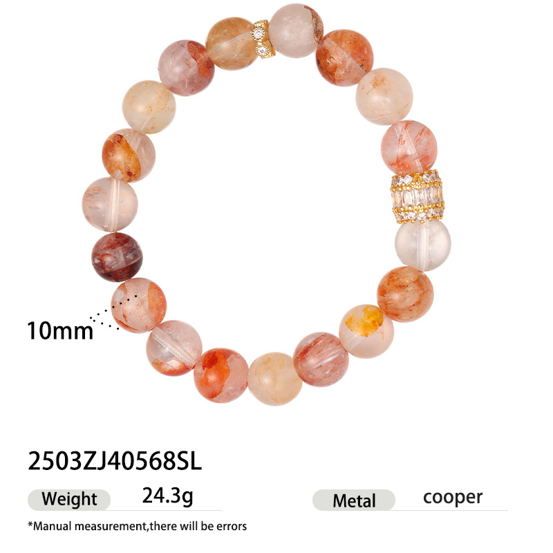 Red de celebridades estilo caliente torre amarilla cristal ojo de tigre calabaza pulsera con cuentas rosa perla real pulsera de cristal natural púrpura mujer