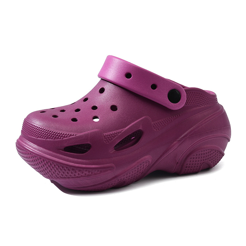 Women's Summer Platform Cropped Slippers EVA Breathable Closed Toe Height Increasing Sandals Durable Odor Free_vogvips.com