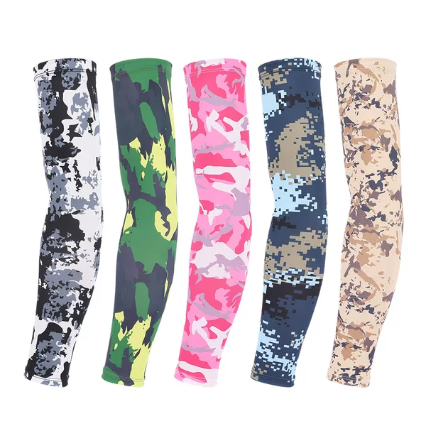 Camouflage Ice Silk Sun Protection Sleeves, Outdoor Cycling Ice Sleeves, Men's and Women's Arm Guards, Driving Arm Sleeves, Fishing Motorcycle Sleeves