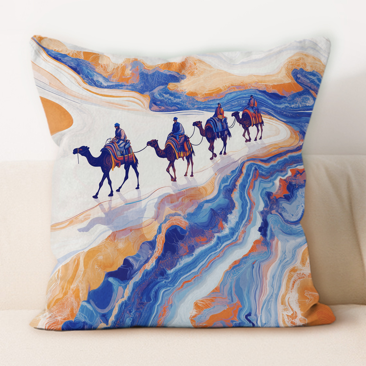 Desierto Dunhuang almohada de viento estilo chino decoración del hogar almohada de almuerzo almohada de almuerzo almohada al por mayor