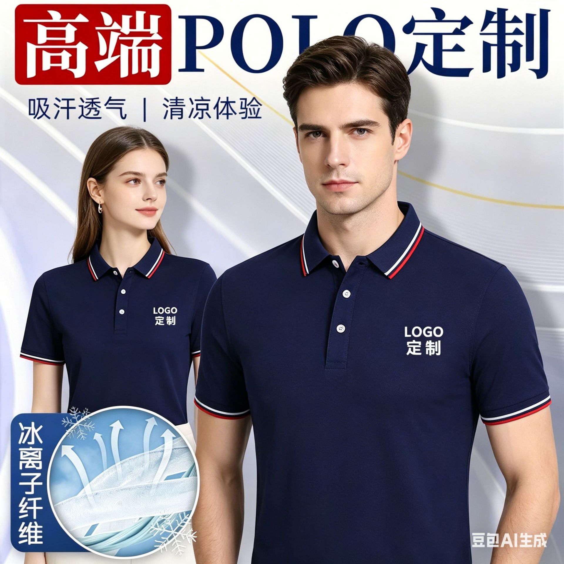 夏季polo衫定制印logo透气速干翻领马拉松企业工作服广告文化衫