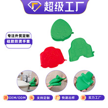 定制跨境厨房硅胶隔热手夹 烘焙微波炉硅胶隔热夹 防烫耐高温手套