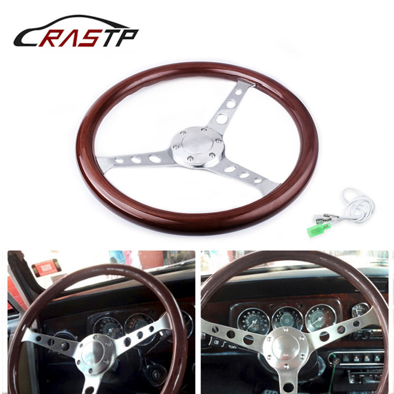 Car Modification Accessories 15-Inch 380mm 6-Hole Peach Wood Classic Car Steering Wheel Solid Wood Steering Wheel Retro Car Accessory Car Modification Accessories 15-Inch 380mm 6-Hole Peach Wood Classic Car Steering Wheel Solid Wood Steering Wheel Retro Car Accessory