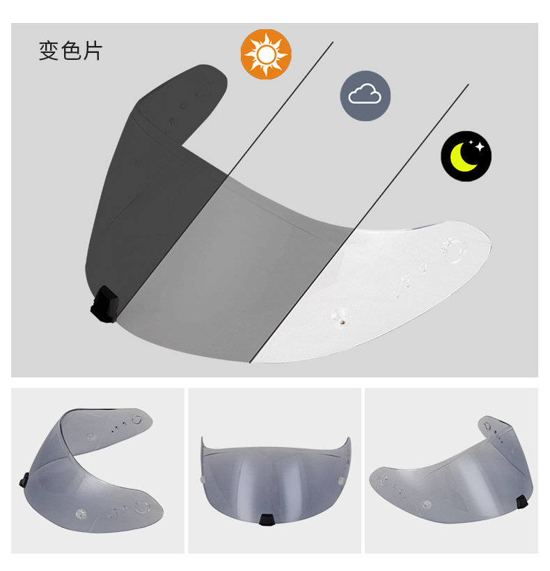 Motorcycle Helmet R1 Lens, Compatible with R1/520/1400 Model Helmet Accessories, Windproof and Sunproof Safety Lens
