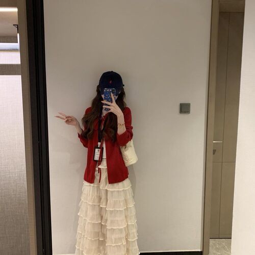 Summer Ballet Net Puffed Cake Dress for Women, Spring and Autumn New Sweet and Slimming Layered French Semi-Body Skirt