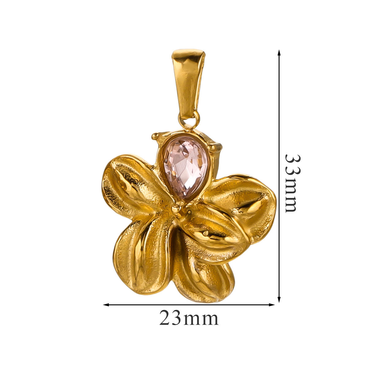 Europa y América retro flores de acero inoxidable DIY collar conjunto de cristal colgante al por mayor