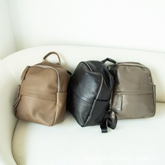 真皮雙肩包女大容量牛皮百搭雙肩背包女高級感小眾背包一件代發