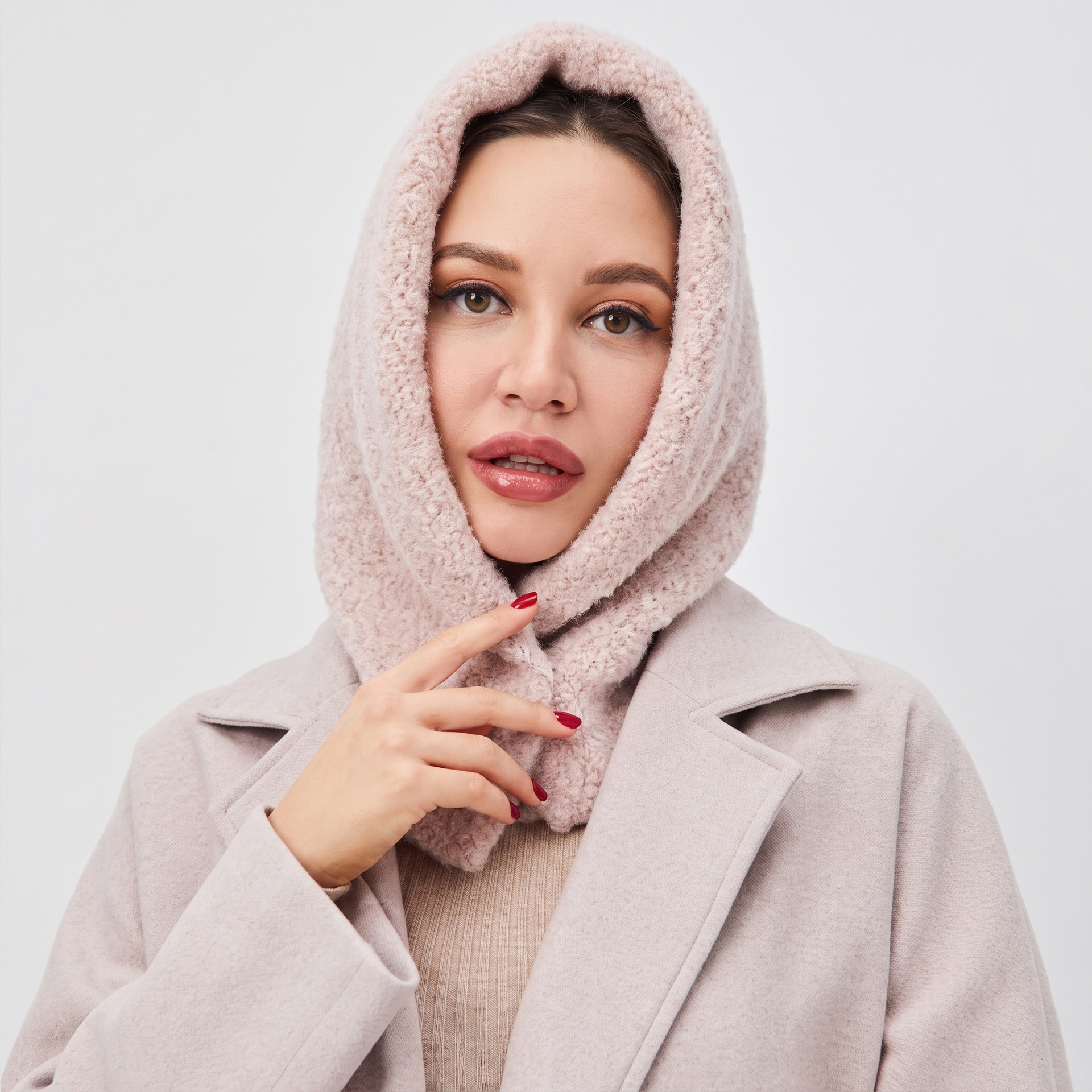 New cross-border product: Winter thickened and warm Korean-style hat with integrated neck warmer and ear protection, versatile and fashionable, suitable for both men and women