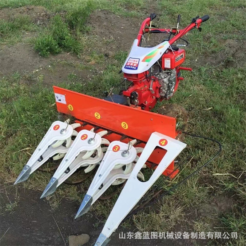 手推式水稻小麦割晒机 小型自走多功能农作物牧草艾草收割机