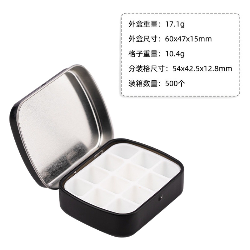 Ins-Style Painted Gel Nail Polish Storage Box/Mini Stainless Steel Compartment Box for Nail Art Tools Direct from Manufacturer