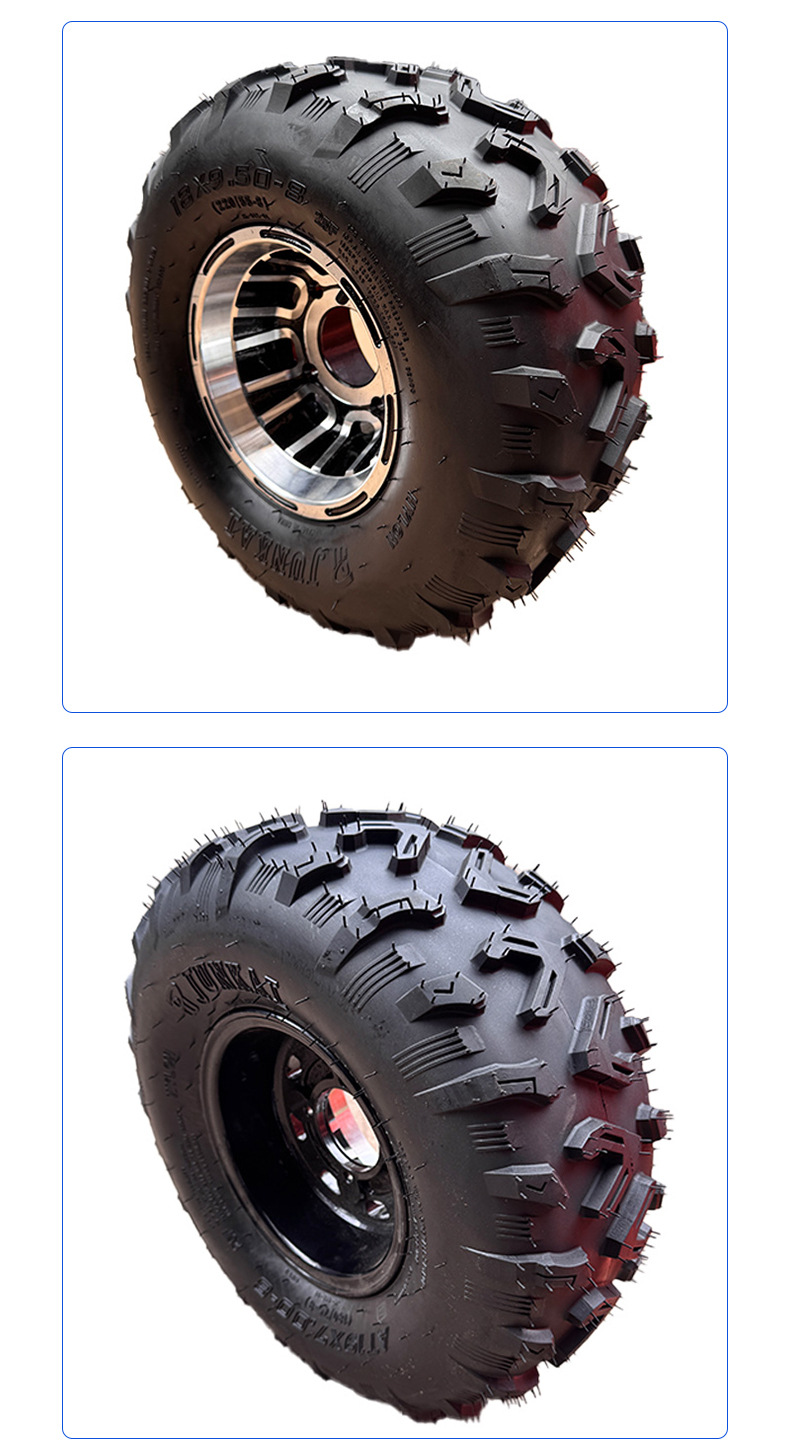 Atv Atv Rubber Tire Front 19X7-8 Rear 18X9.5-8 Road Tire Off-Road Tire with Hub Jk612