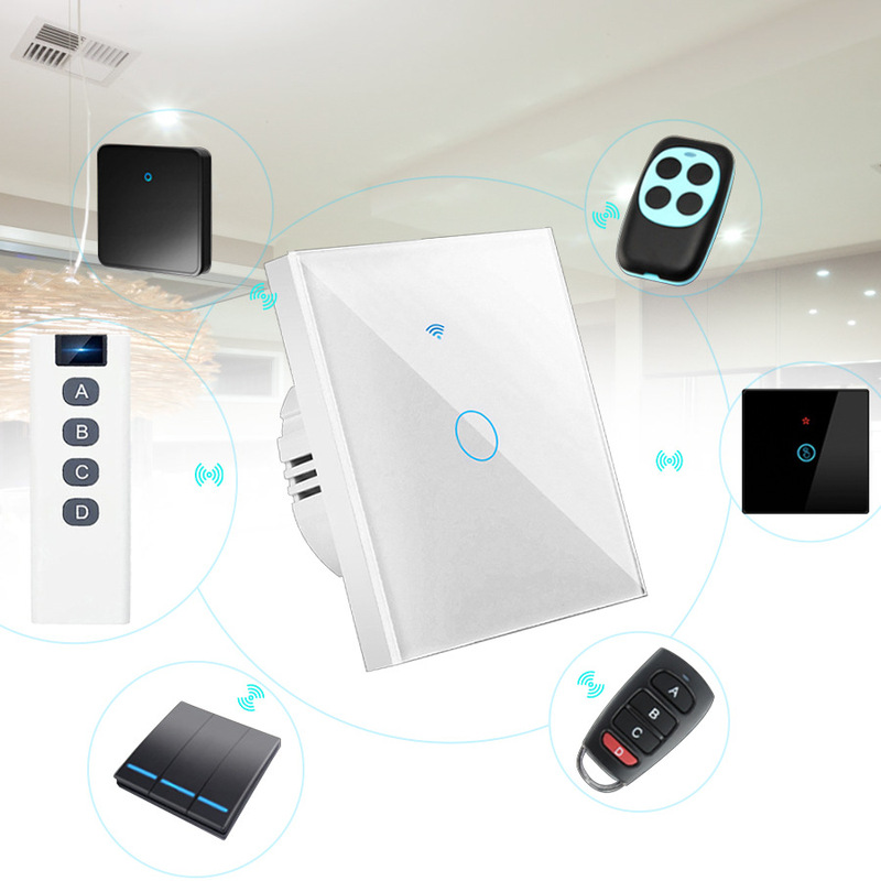 wifi智能涂鸦开关RF433欧规单零火通用蓝牙定时86型触摸开关面板|undefined