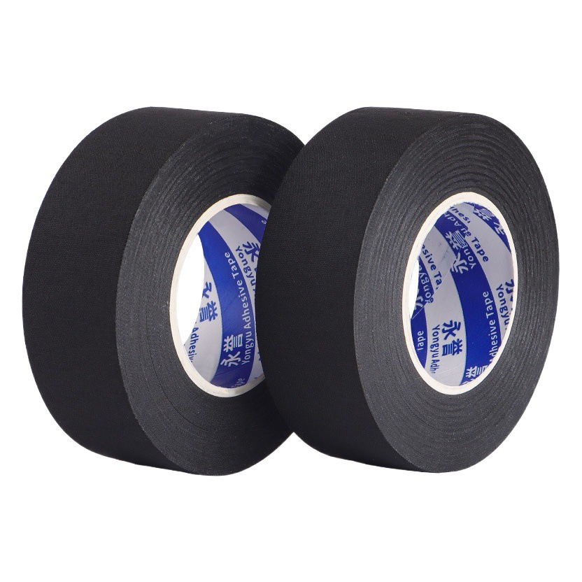 Cinta de arnés de cables automotriz cinta eléctrica negra aislamiento resistente a la temperatura cinta de franela silenciador cinta de poliéster retardante de llama