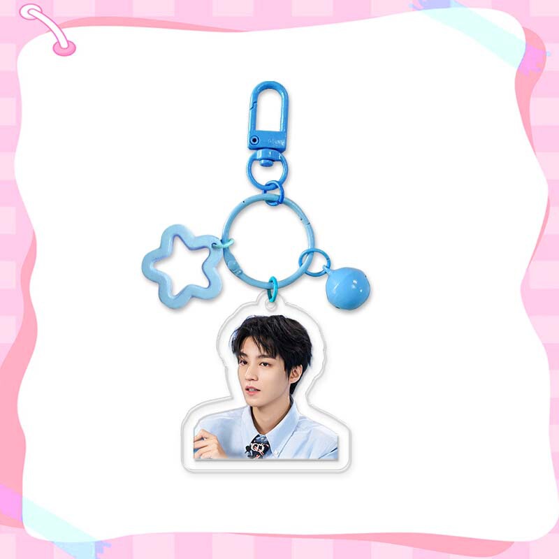 三次元明星系列五角星铃铛亚克力挂件扣定 制LOGO图案箱包挂饰DIY|undefined