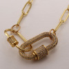 Fashionable zirconium, chain, necklace, pendant suitable for men and women, accessory hip-hop style, micro incrustation