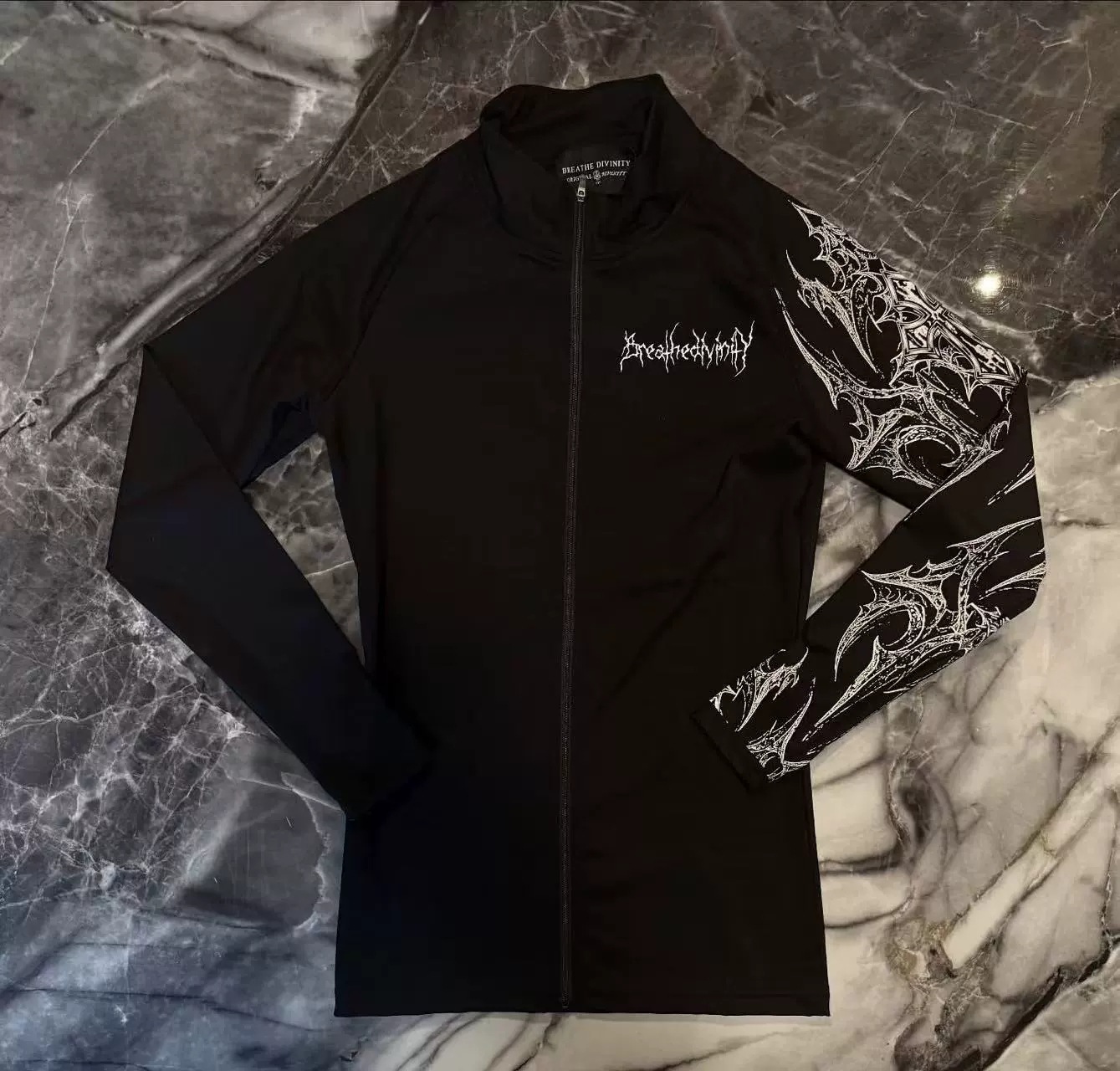 Breathedivinity's Popular Cross-border Autumn Fitness Long-sleeve Men's High-elasticity Tight-fitting Top With Half-zip 008_viptrois.com