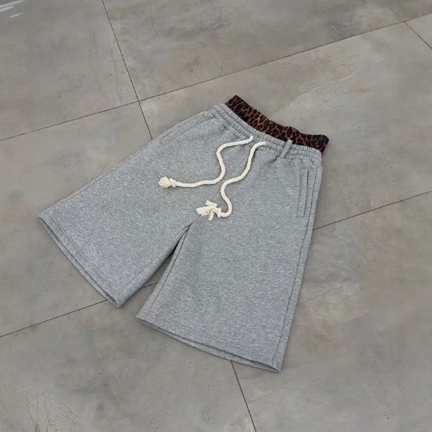 Hip-Hop Men's Loose Fashion Trendy Casual Shorts European and American Cross-Border Y2K American High Street Double Waist Cropped Shorts