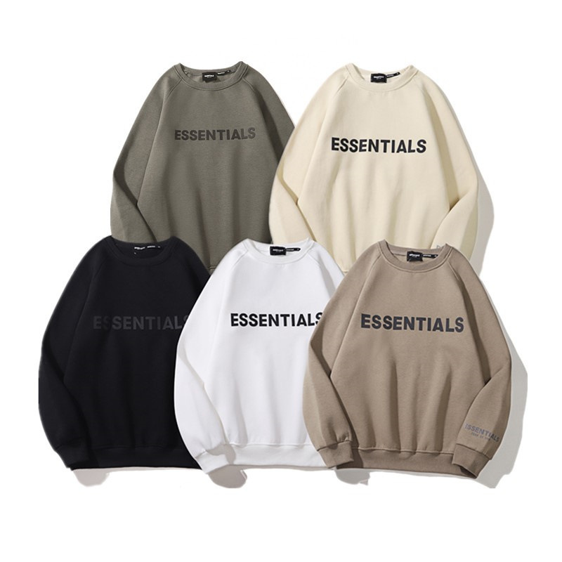 Fog Essentials Three-Dimensional Silicone Lettering Unisex American High Street Style Velvet Hoodie Sweatshirt Jacket Fog Essentials Three-Dimensional Silicone Lettering Unisex American High Street Style Velvet Hoodie Sweatshirt Jacket