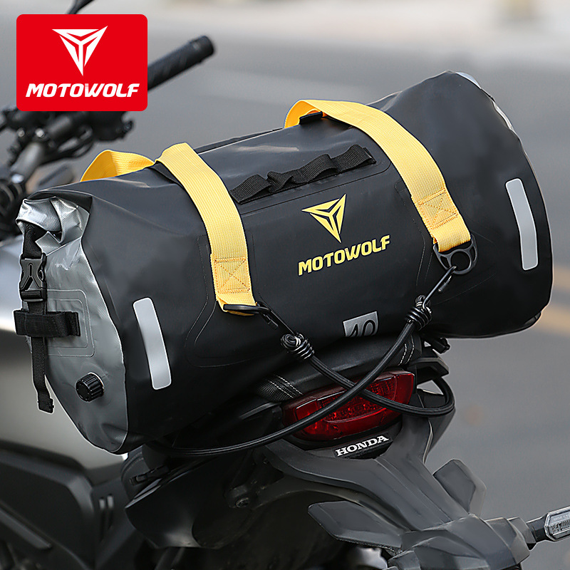 Bolsa de coche de la motocicleta de larga distancia bolsa de almacenamiento impermeable bolsa de camping al aire libre impermeable de gran capacidad bolsa lateral bolsa de equipaje