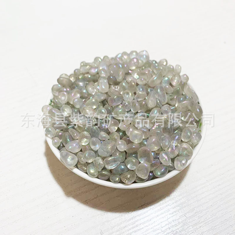 卸売り天然水晶砕石粉紫黄水晶七色水晶水槽植木鉢装飾消磁水晶砕石|undefined