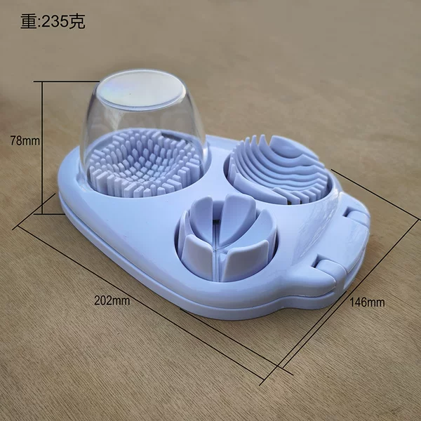 304 Steel Wire Egg Slicer, Egg and Preserved Egg Cutting Tool, Three-In-One Egg Tool, Fancy Egg Slicer