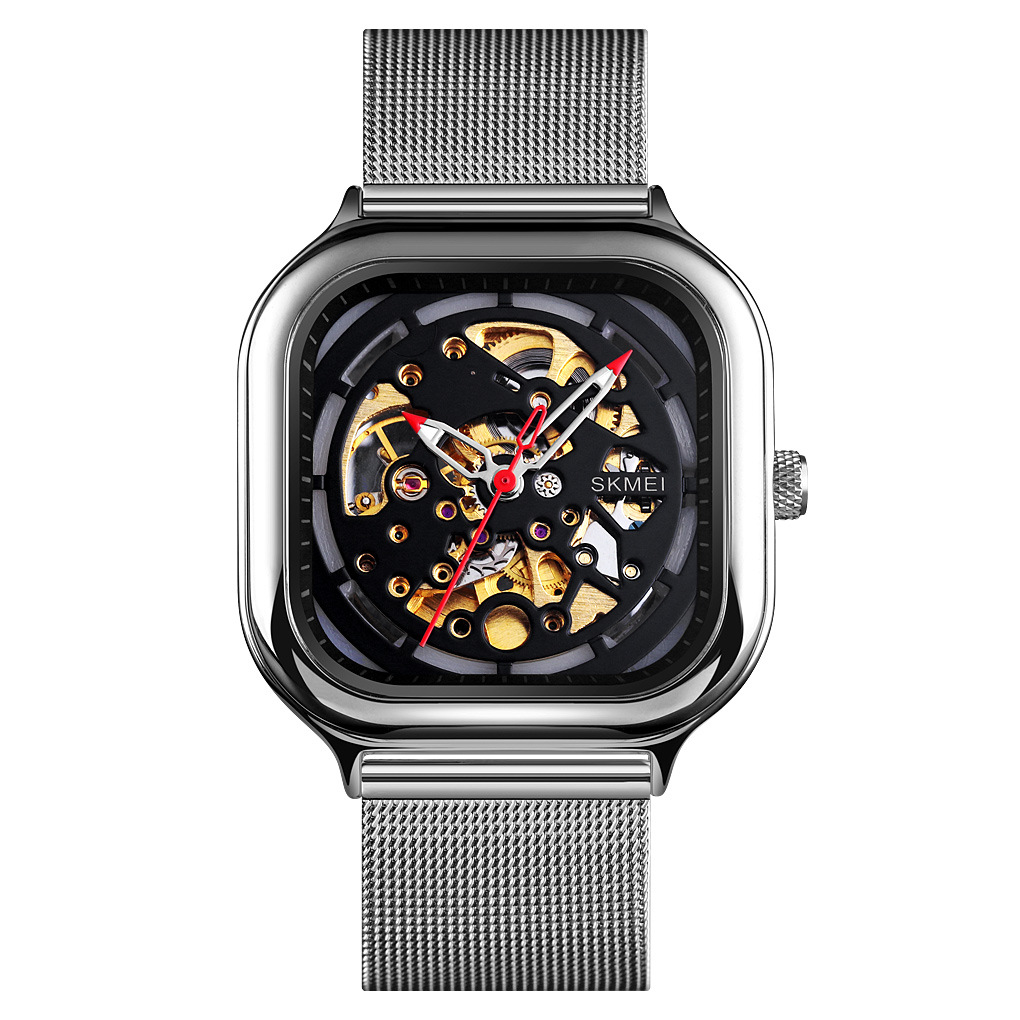 Momento Meilan acero reloj mecánico hueco 30 metros impermeable relojes de pulsera de hombre ocio comercio exterior lote mezcla lote personalizado