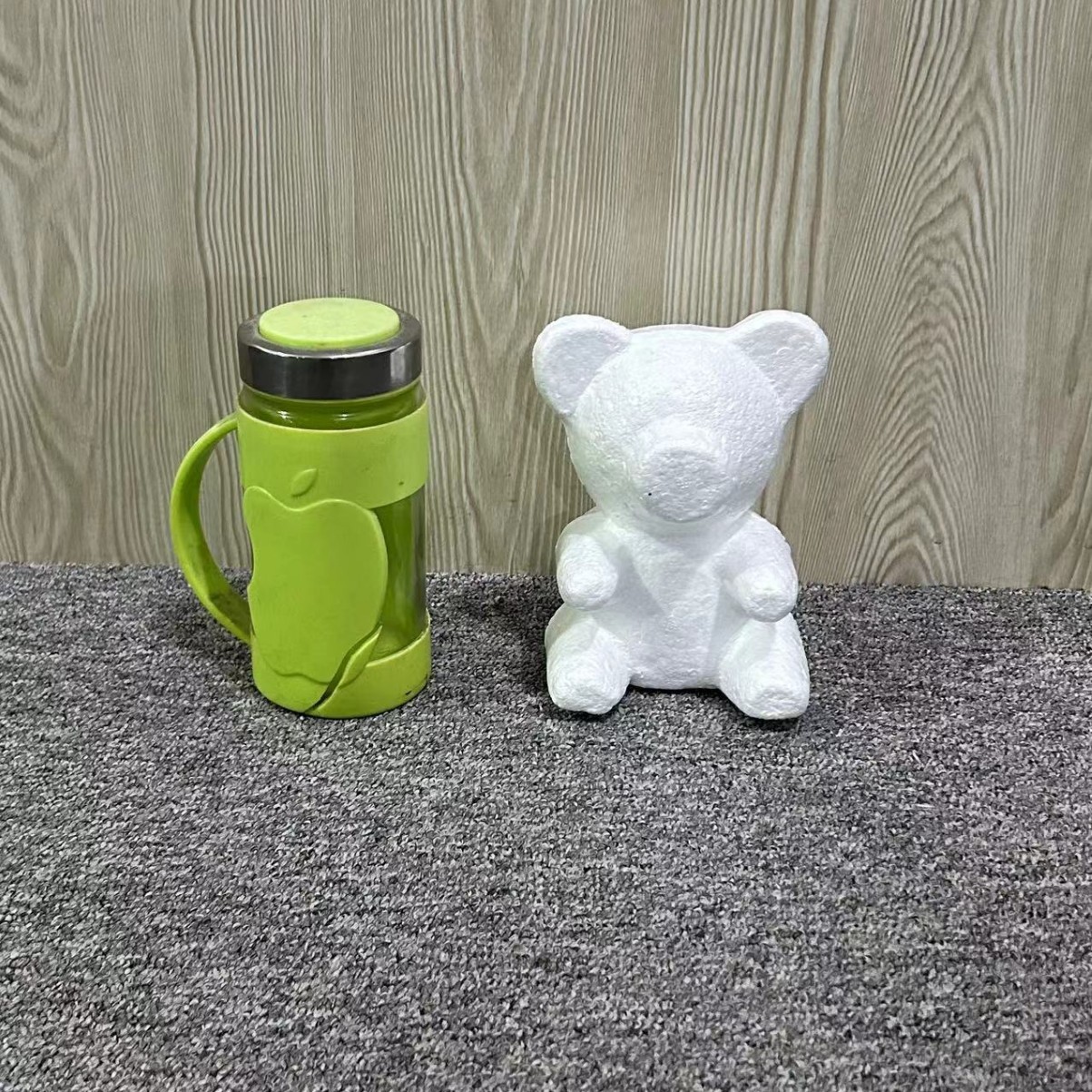 Oso de espuma directo de fábrica blanco DIY material de arreglo floral hecho a mano Día de San Valentín Rosa oso con juguete